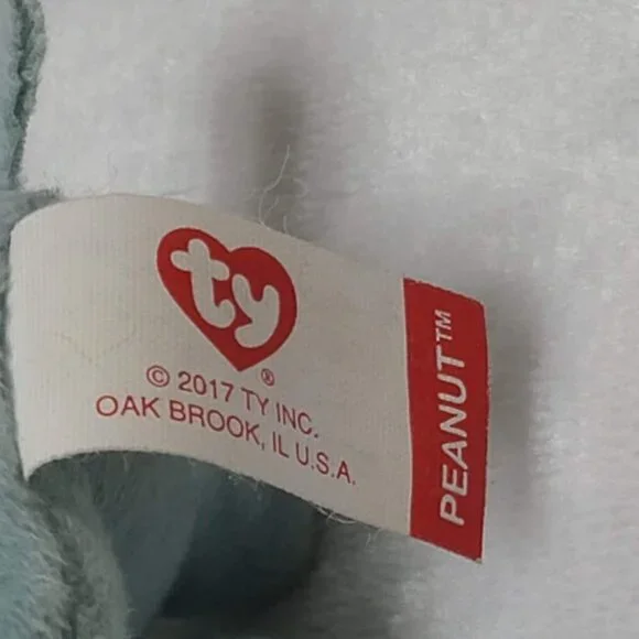 Peanut Elephant Ty Mini Beanie Boo 3" Plush Toy McDonalds #11 Happy Meal 2017 - Picture 6 of 8